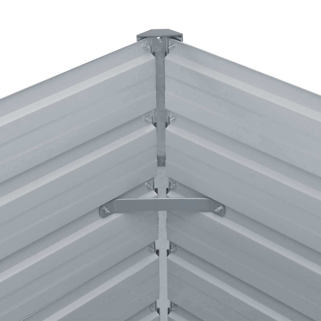 vidaXL Raised Garden Bed 160x80x45 cm Galvanised Steel Anthracite