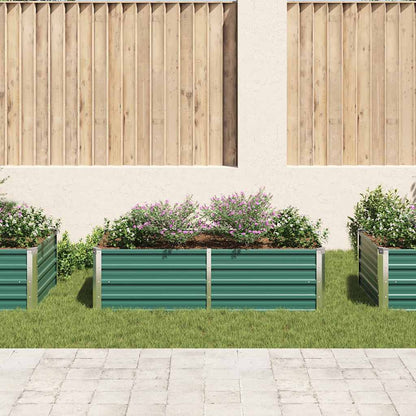 vidaXL Raised Garden Bed 160x80x45 cm Galvanised Steel Green
