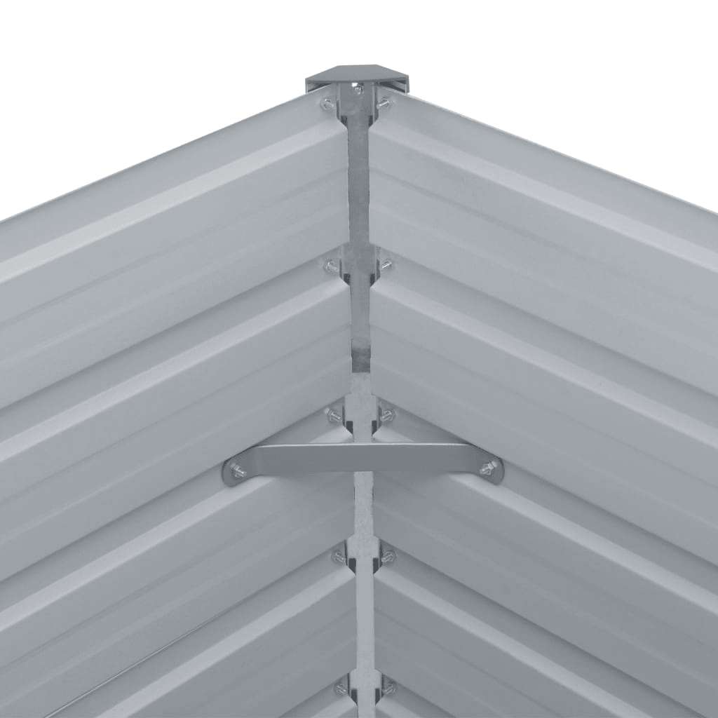 vidaXL Raised Garden Bed 160x80x45 cm Galvanised Steel Green