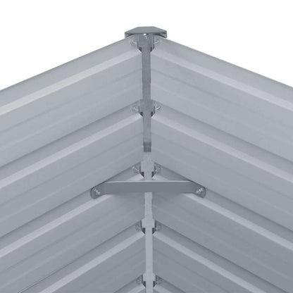 vidaXL Raised Garden Bed 160x80x45 cm Galvanised Steel Green