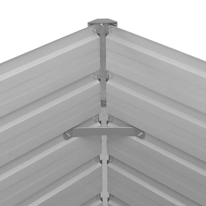 vidaXL Raised Garden Bed 100x100x77 cm Galvanised Steel Green