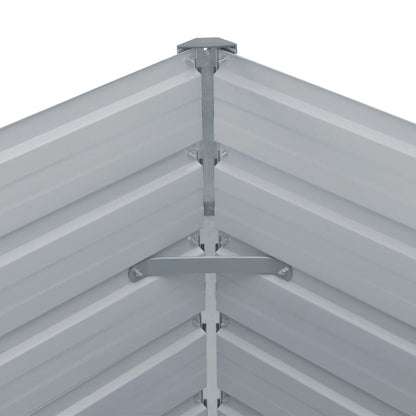 vidaXL Raised Garden Bed 100x100x45 cm Galvanised Steel Anthracite
