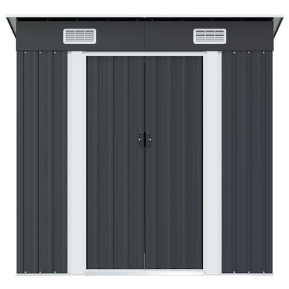 vidaXL Garden Shed Anthracite Steel