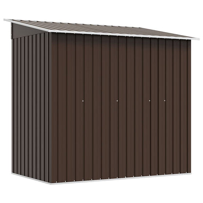 47027 vidaXL Garden Storage Shed Brown 194x121x181 cm Steel