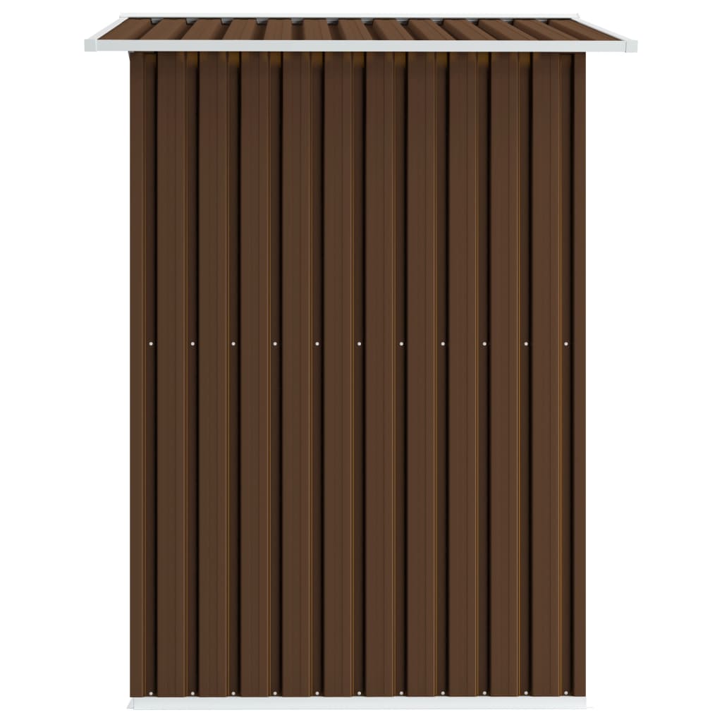 vidaXL Garden Storage Shed Brown 204x132x186 cm Steel