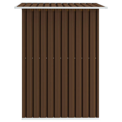 vidaXL Garden Storage Shed Brown 204x132x186 cm Steel
