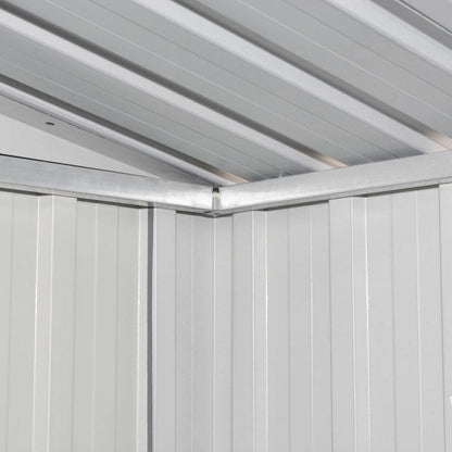 vidaXL Garden Storage Shed Brown 204x132x186 cm Steel