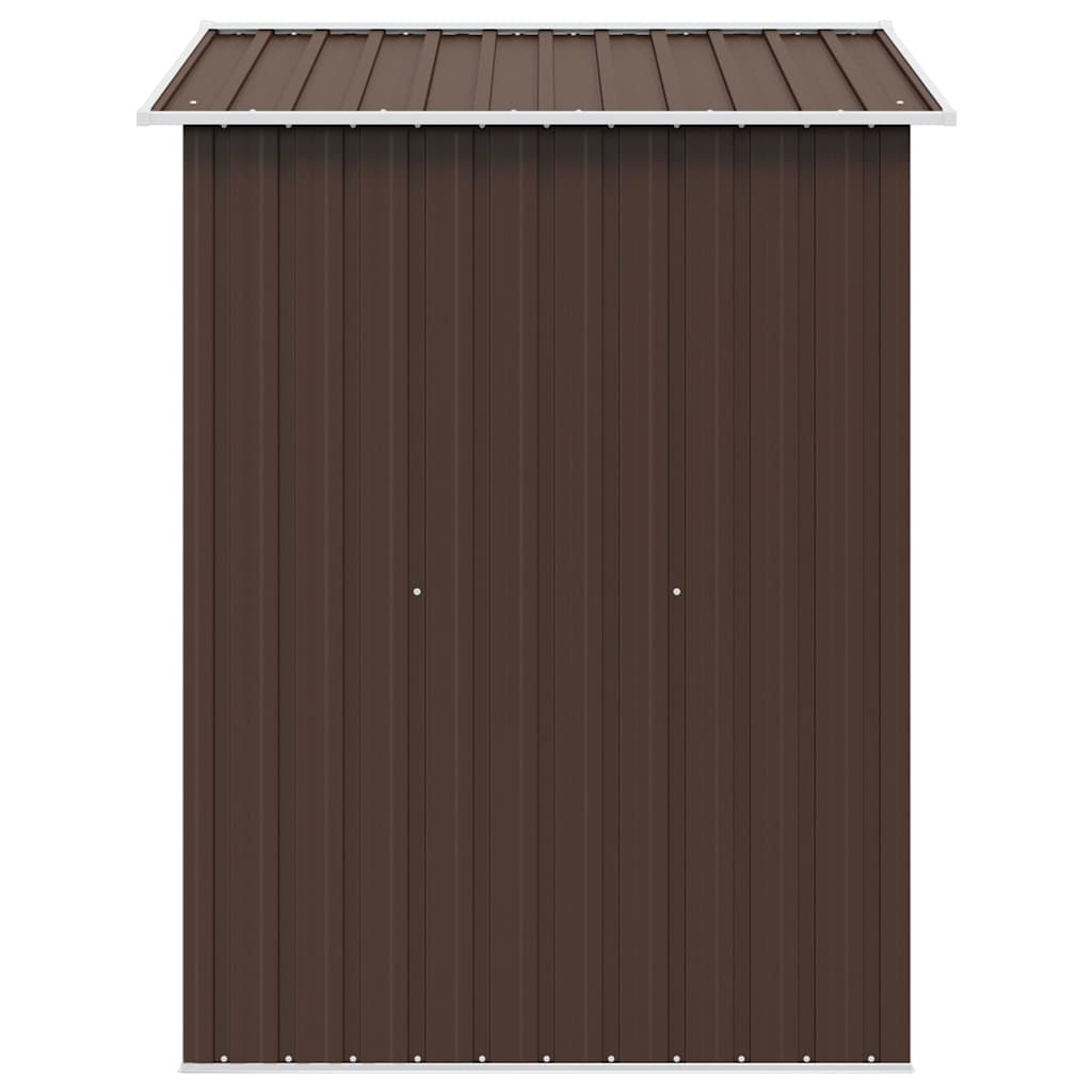 vidaXL Garden Shed | Brown | Galvanised Steel | Large | Durable | Garden Shed