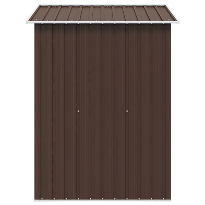 vidaXL Garden Shed | Brown | Galvanised Steel | Large | Durable | Garden Shed