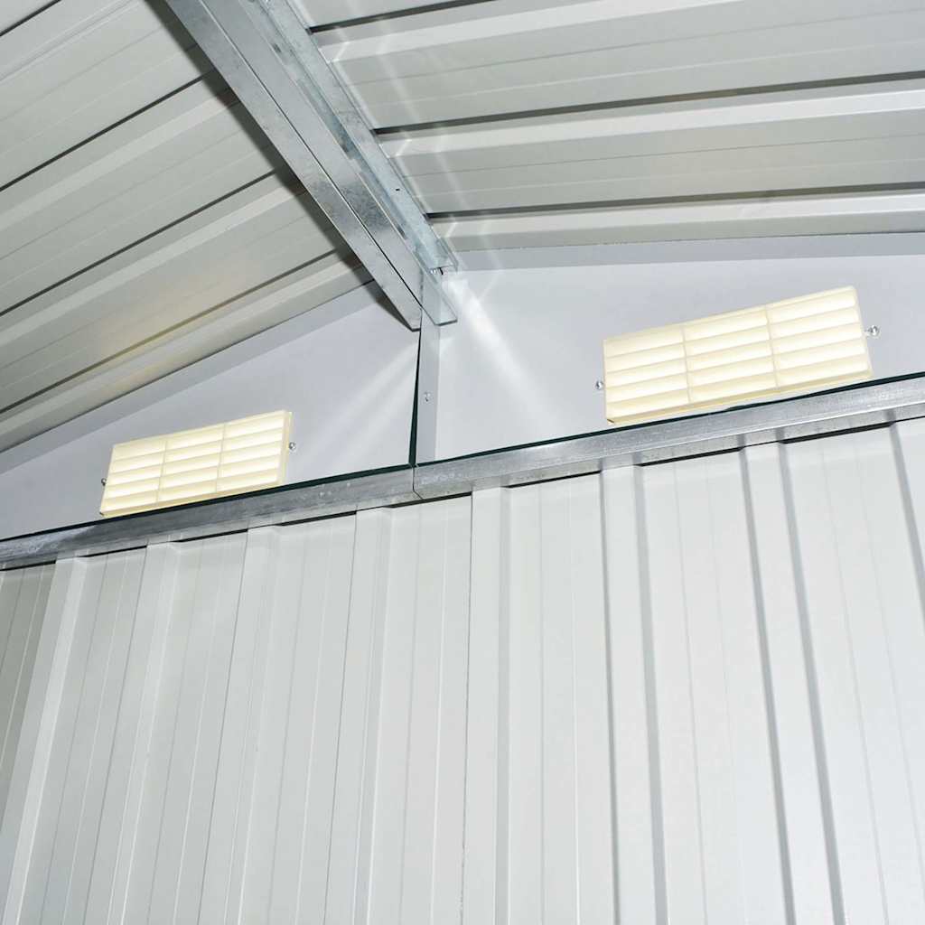 vidaXL Garden Shed | Brown | Galvanised Steel | Large | Durable | Garden Shed