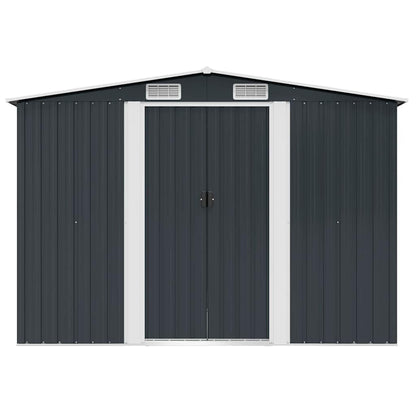 vidaXL Garden Storage Shed Anthracite Steel 257x205x178 cm