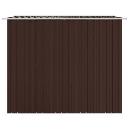 vidaXL Garden Storage Shed Brown 257x205x178 cm Steel
