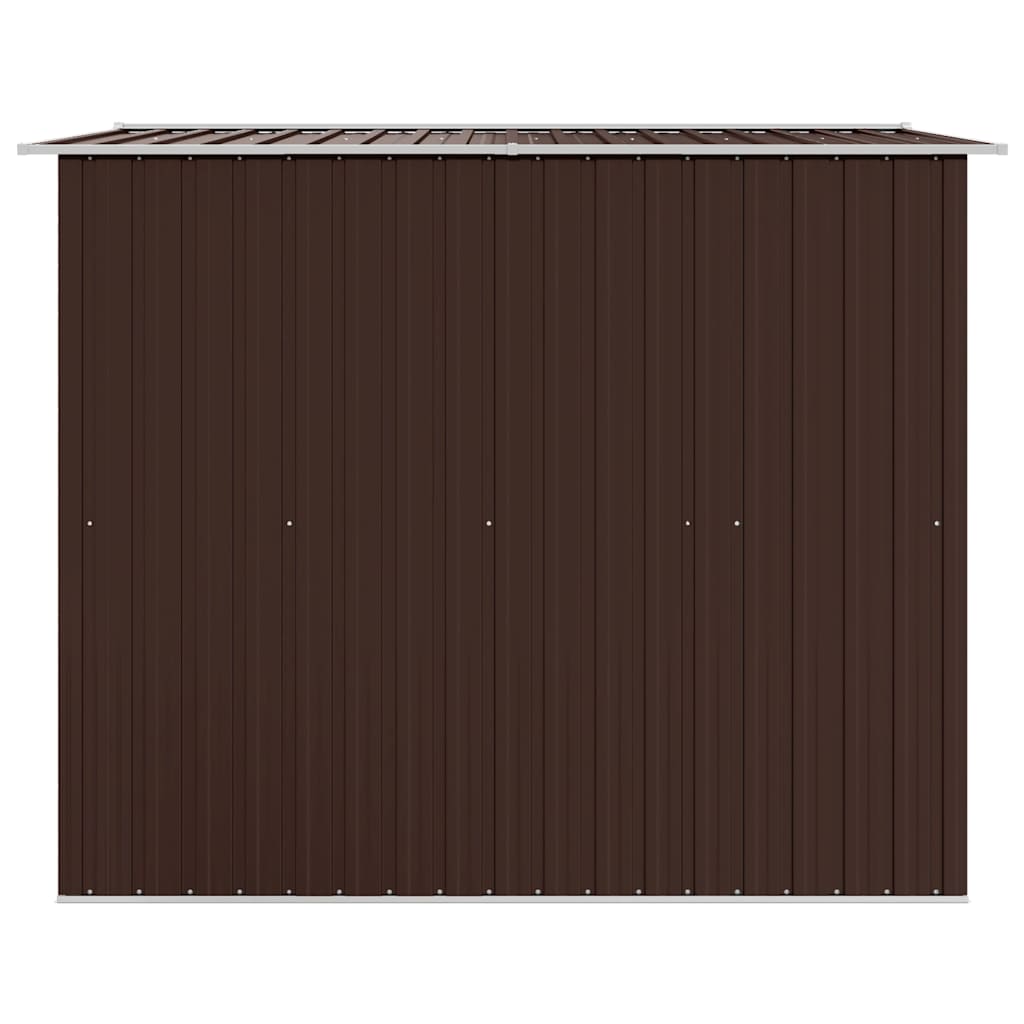 vidaXL Garden Shed | Brown | Galvanised steel | Large | Garden Shed
