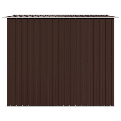 vidaXL Garden Shed | Brown | Galvanised steel | Large | Garden Shed