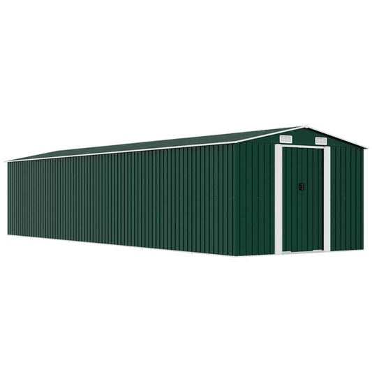 47032 vidaXL Garden Shed Green 257x779x181 cm Galvanised steel