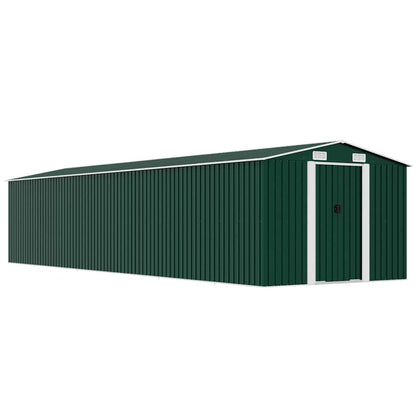 47032 vidaXL Garden Shed Green 257x779x181 cm Galvanised steel