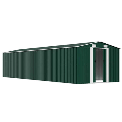 47032 vidaXL Garden Shed Green 257x779x181 cm Galvanised steel