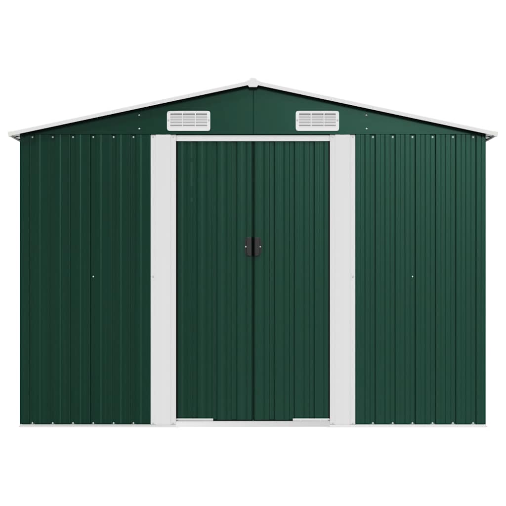 vidaXL Garden Shed Green 257x779x181 cm Galvanised steel
