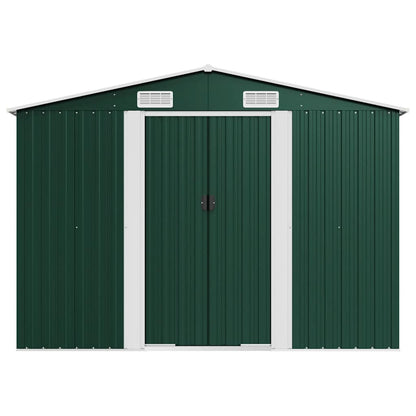 vidaXL Garden Shed Green 257x779x181 cm Galvanised steel