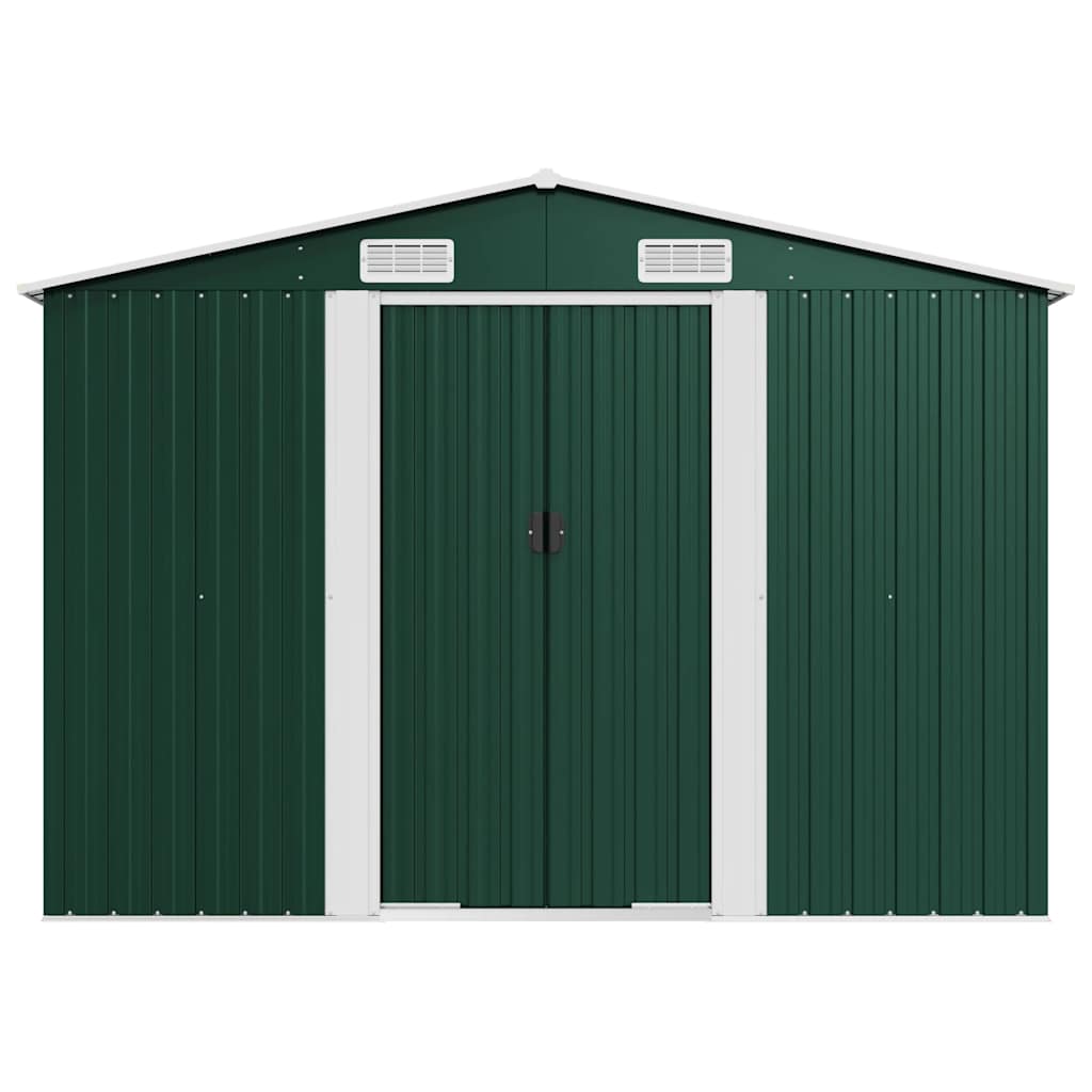 47032 vidaXL Garden Shed Green 257x779x181 cm Galvanised steel