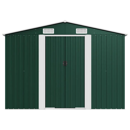 47032 vidaXL Garden Shed Green 257x779x181 cm Galvanised steel