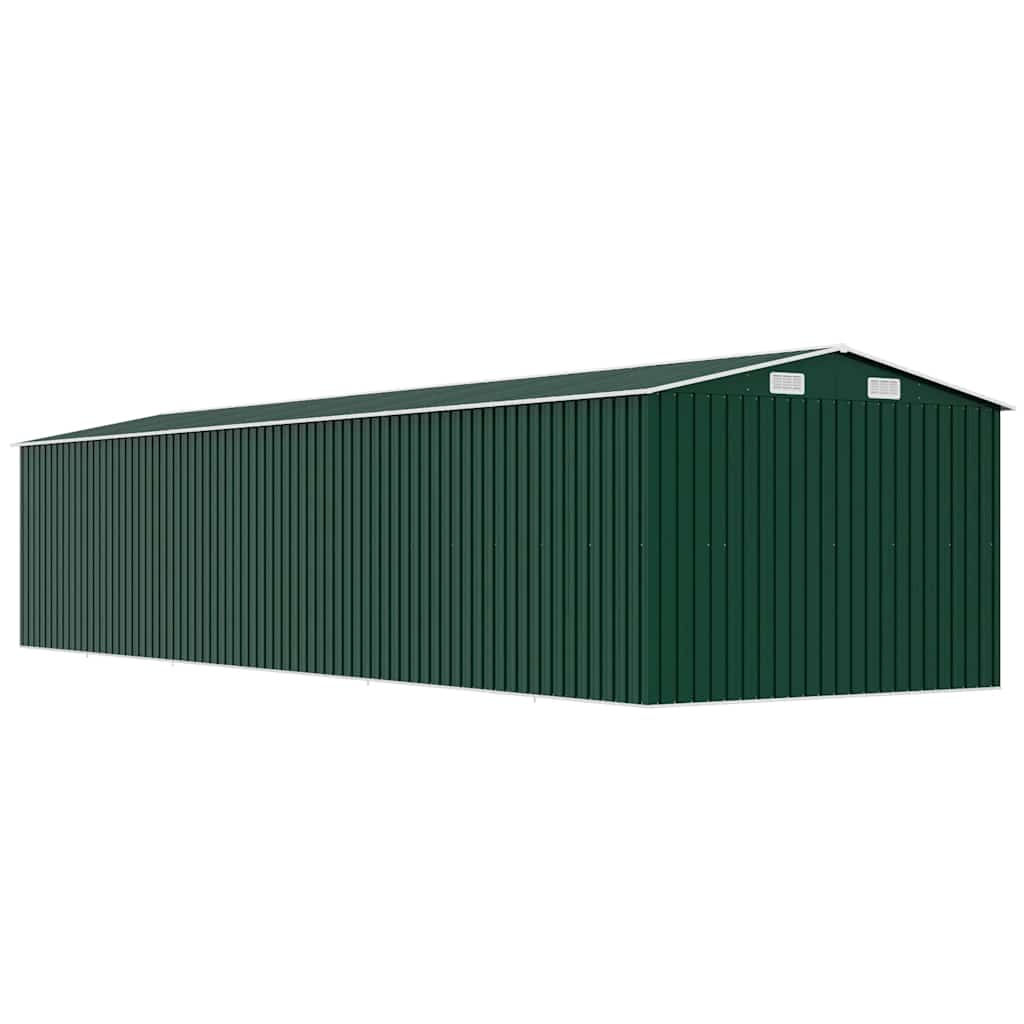 vidaXL Garden Shed Green 257x779x181 cm Galvanised steel