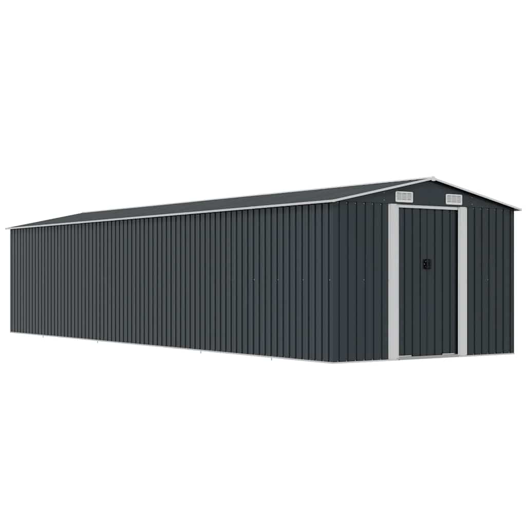 47034 vidaXL Garden Shed Anthracite 257x779x181 cm Galvanised steel