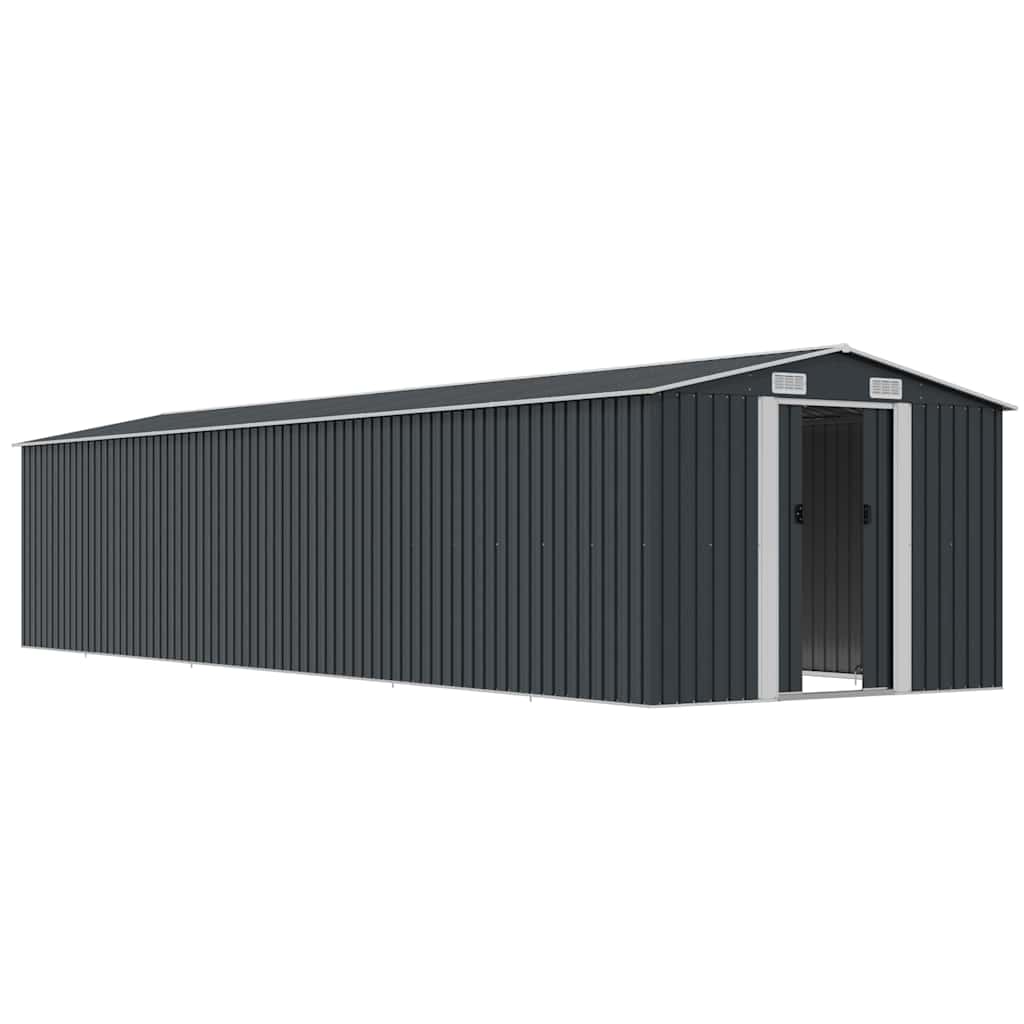 47034 vidaXL Garden Shed Anthracite 257x779x181 cm Galvanised steel