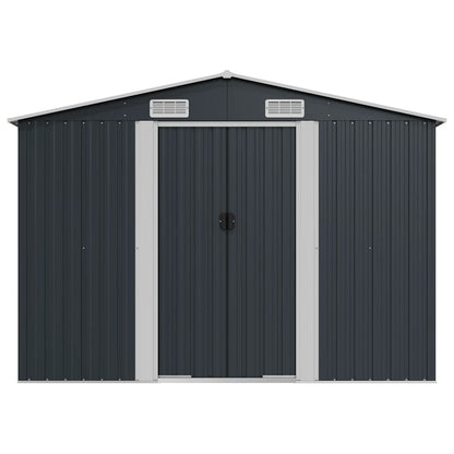 47034 vidaXL Garden Shed Anthracite 257x779x181 cm Galvanised steel