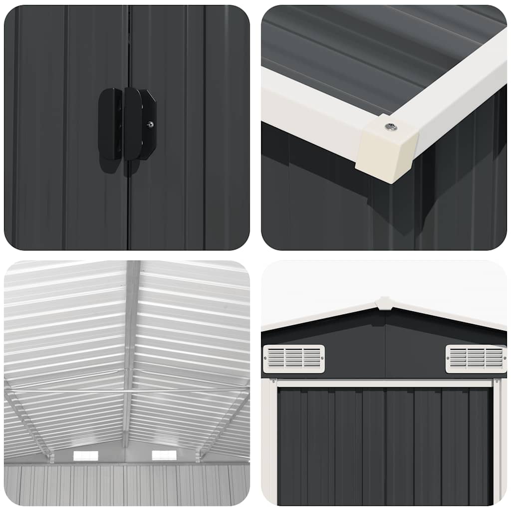 vidaXL Garden Shed Anthracite 257x779x181 cm Galvanised steel