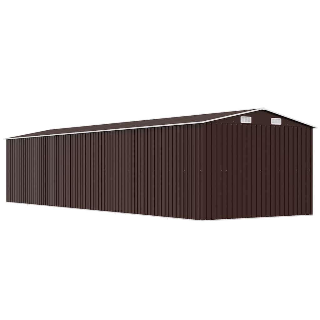 vidaXL Garden Shed Brown 257x779x181 cm Galvanised steel