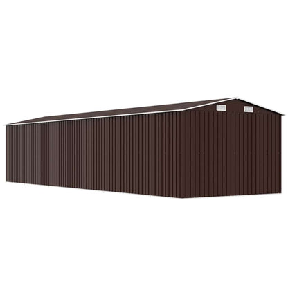 47035 vidaXL Garden Shed Brown 257x779x181 cm Galvanised steel