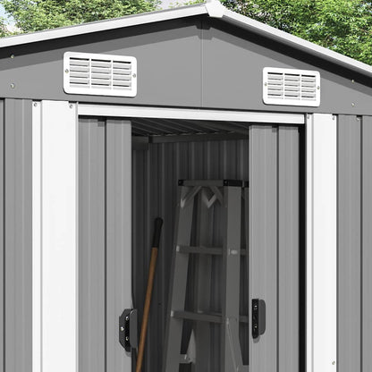 47037 vidaXL Garden Shed Grey 257x990x181 cm Galvanised steel