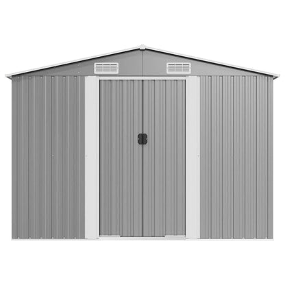 vidaXL Garden Shed | Grey | Galvanised steel | Large | Garden Shed | Rectangular