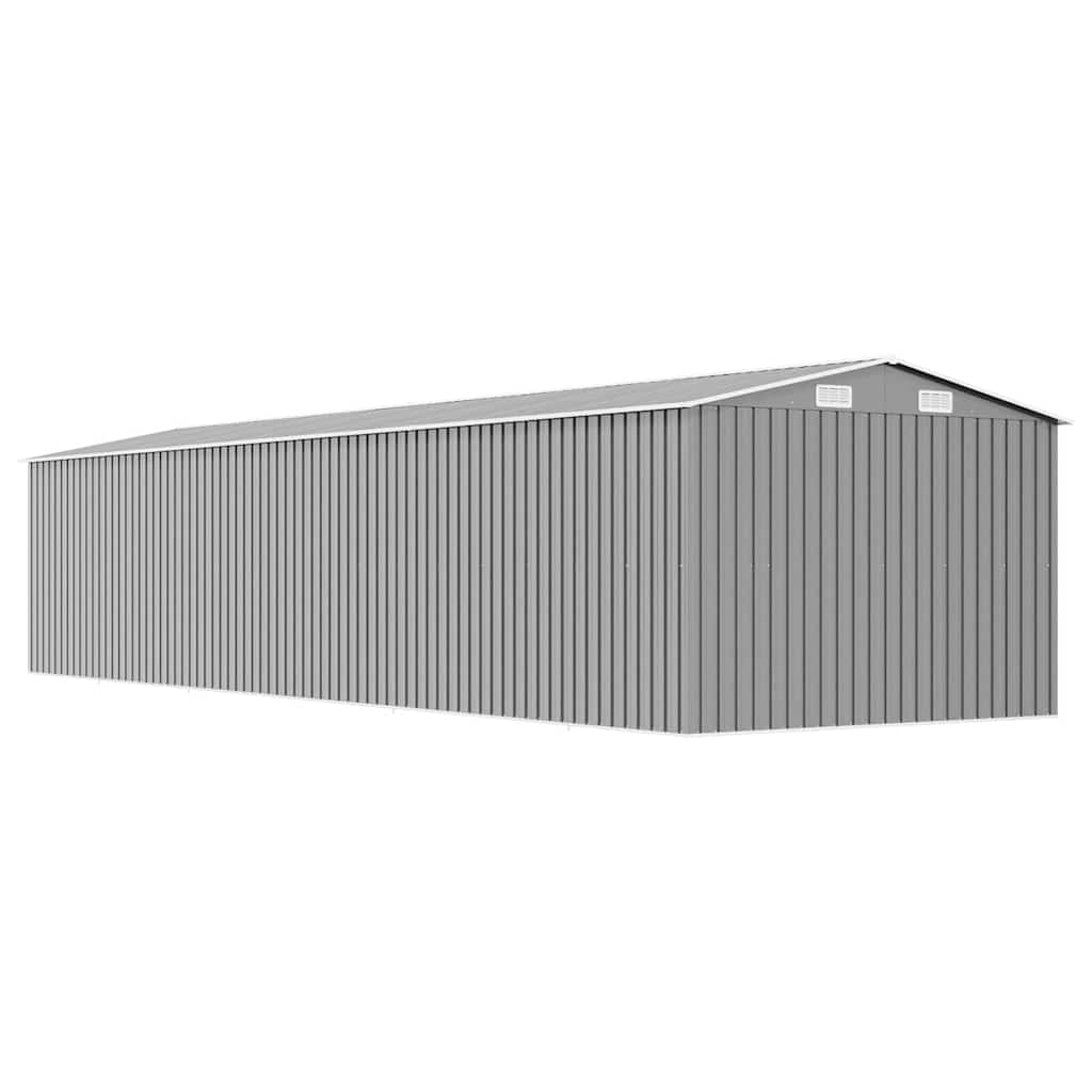 47037 vidaXL Garden Shed Grey 257x990x181 cm Galvanised steel