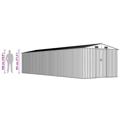 47038 vidaXL Garden Shed Anthracite 257x990x181 cm Galvanised steel