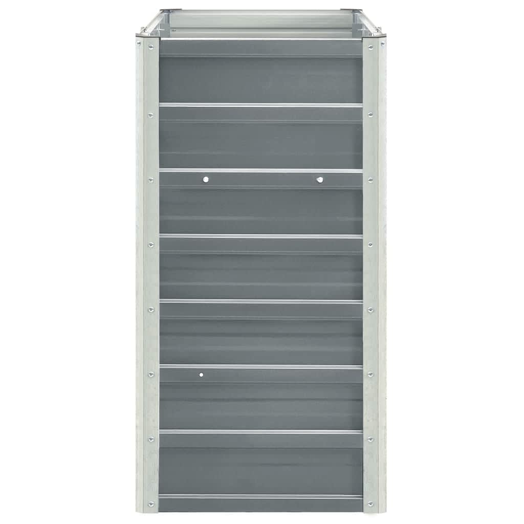 47040 vidaXL Garden Raised Bed Galvanised Steel 240x40x77 cm Grey