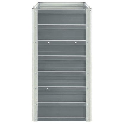 47040 vidaXL Garden Raised Bed Galvanised Steel 240x40x77 cm Grey