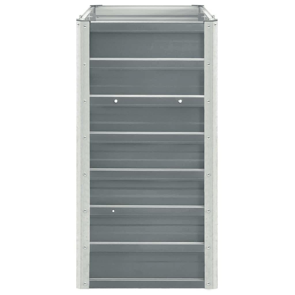 vidaXL Garden Raised Bed Galvanised Steel 240x40x77 cm Grey