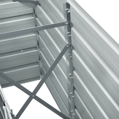 47040 vidaXL Garden Raised Bed Galvanised Steel 240x40x77 cm Grey