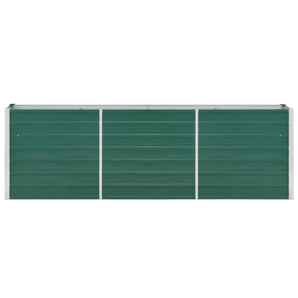 vidaXL Garden Raised Bed Galvanised Steel 240x40x77 cm Green
