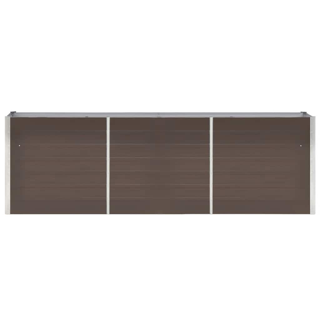 vidaXL Garden Raised Bed Galvanised Steel 240x40x77 cm Brown