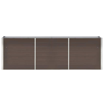 vidaXL Garden Raised Bed Galvanised Steel 240x40x77 cm Brown