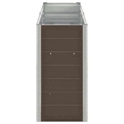 vidaXL Garden Raised Bed Galvanised Steel 240x40x77 cm Brown