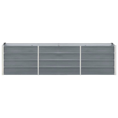 vidaXL Garden Raised Bed Galvanised Steel 240x40x45 cm Grey