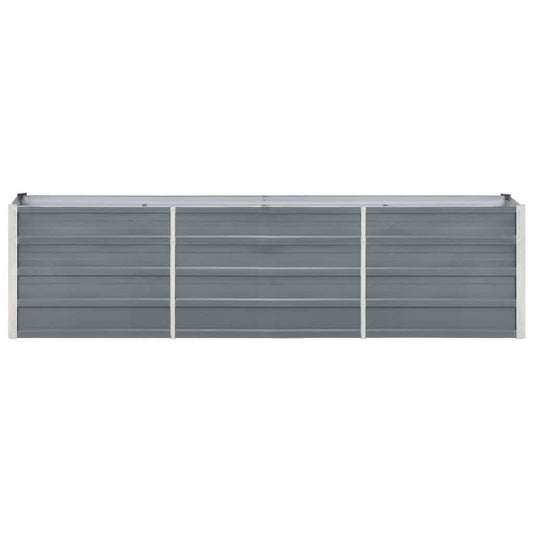 vidaXL Garden Raised Bed Galvanised Steel 240x40x45 cm Grey