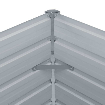 vidaXL Garden Raised Bed Galvanised Steel 240x40x45 cm Grey