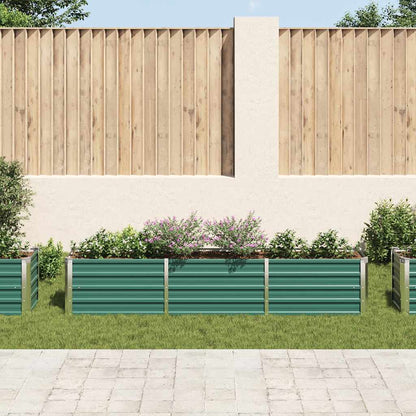 vidaXL Garden Raised Bed Galvanised Steel 240x40x45 cm Green