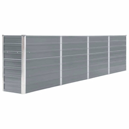vidaXL Raised Garden Bed | Grey | Galvanised steel | Large | Durable