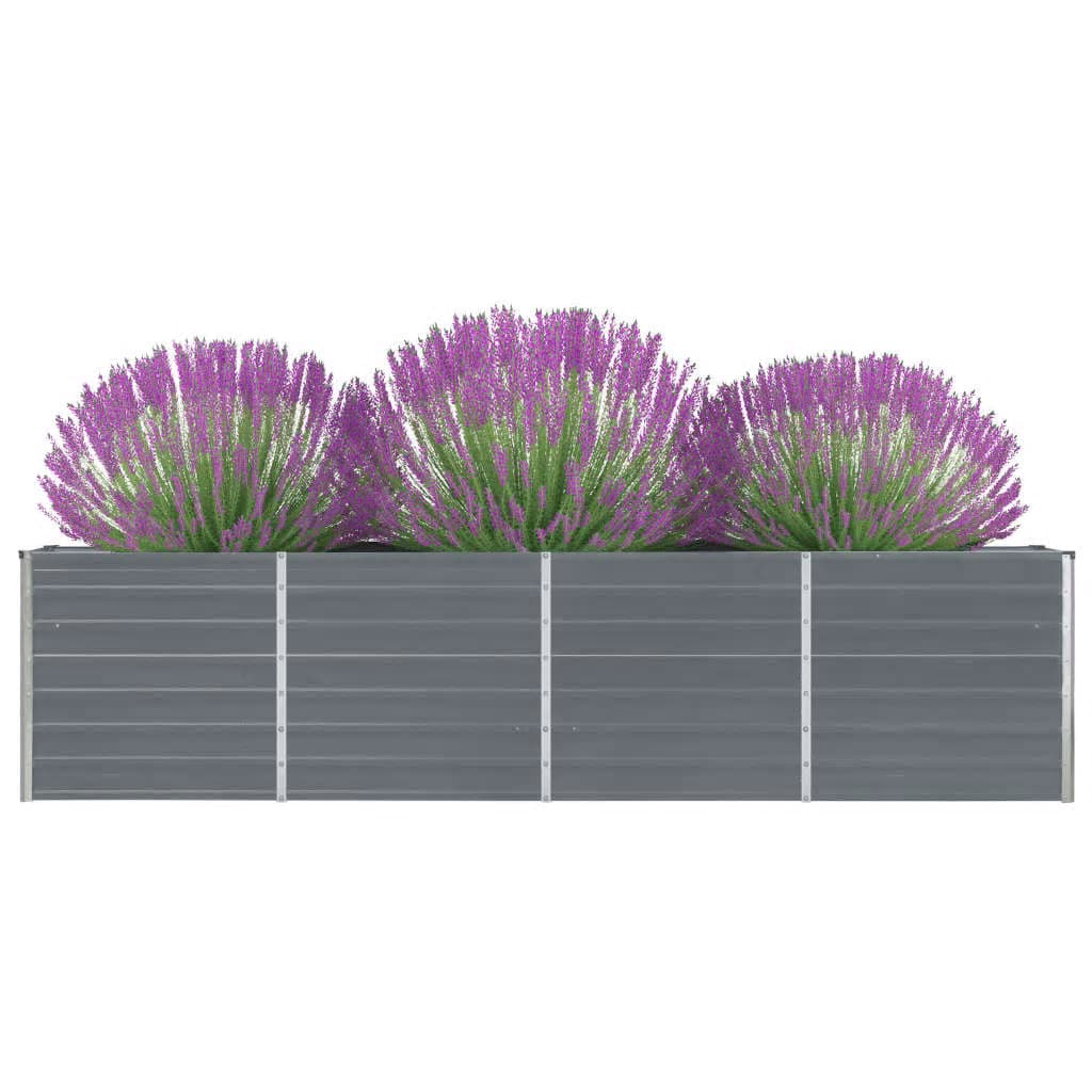 vidaXL Raised Garden Bed | Grey | Galvanised steel | Large | Durable